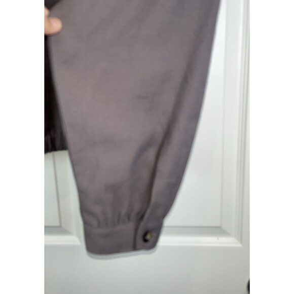 Nine West Taupe Gray Lightweight Bomber Jacket Full Zip Elastic Hem Women’s L - Picture 7 of 16